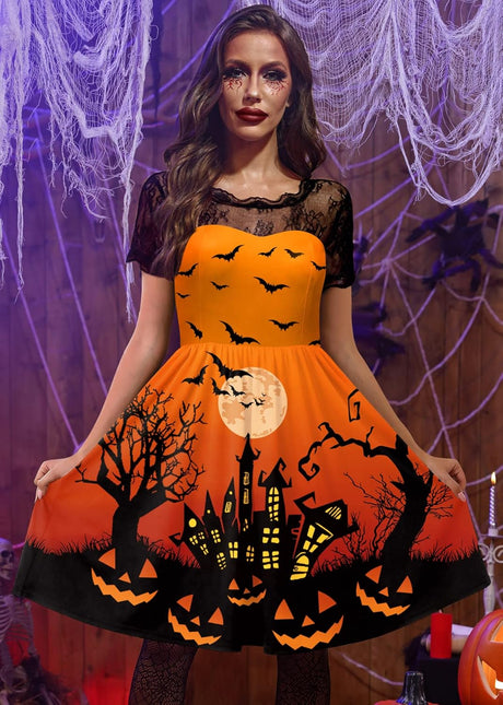 Disfraces de Halloween naranja talla S
