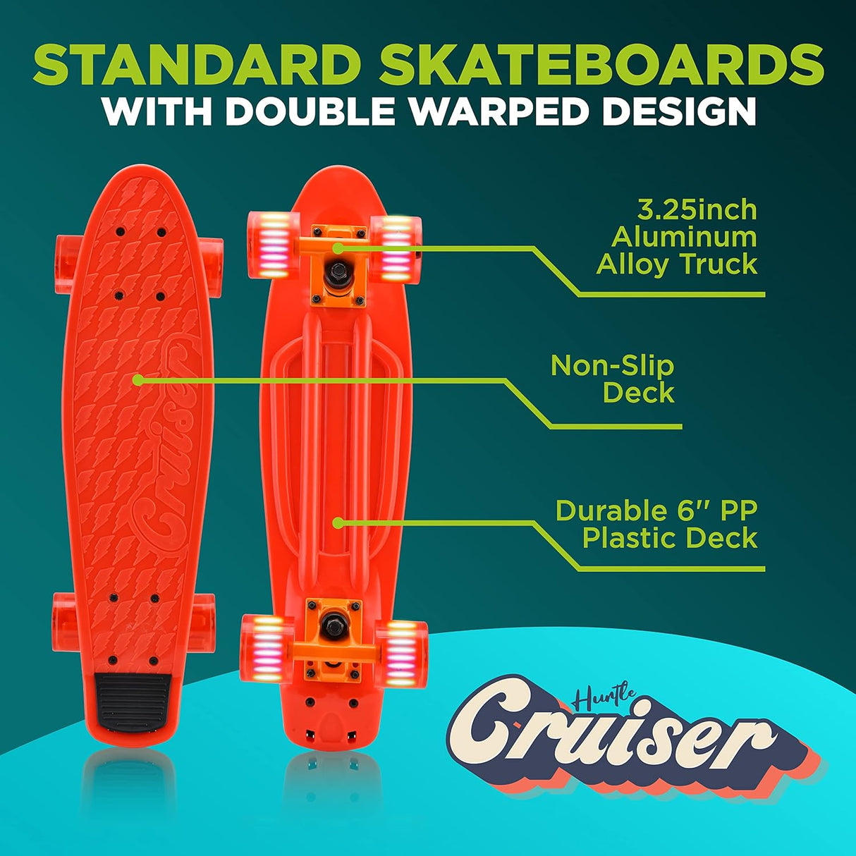 Skateboards o patineta roja para niños Hurtle HCSK182