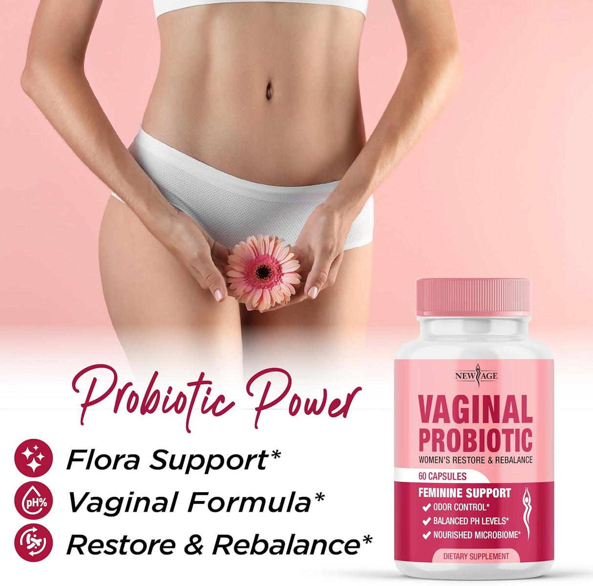 Probióticos vaginales con prebióticos y arándano - 120 cápsulas