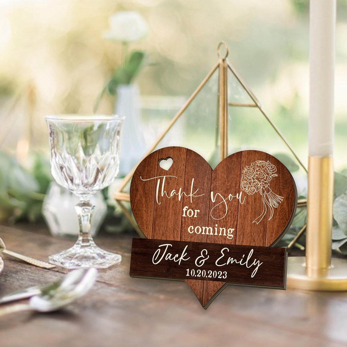 Recuerdos Personalizadas de Madera para Bodas