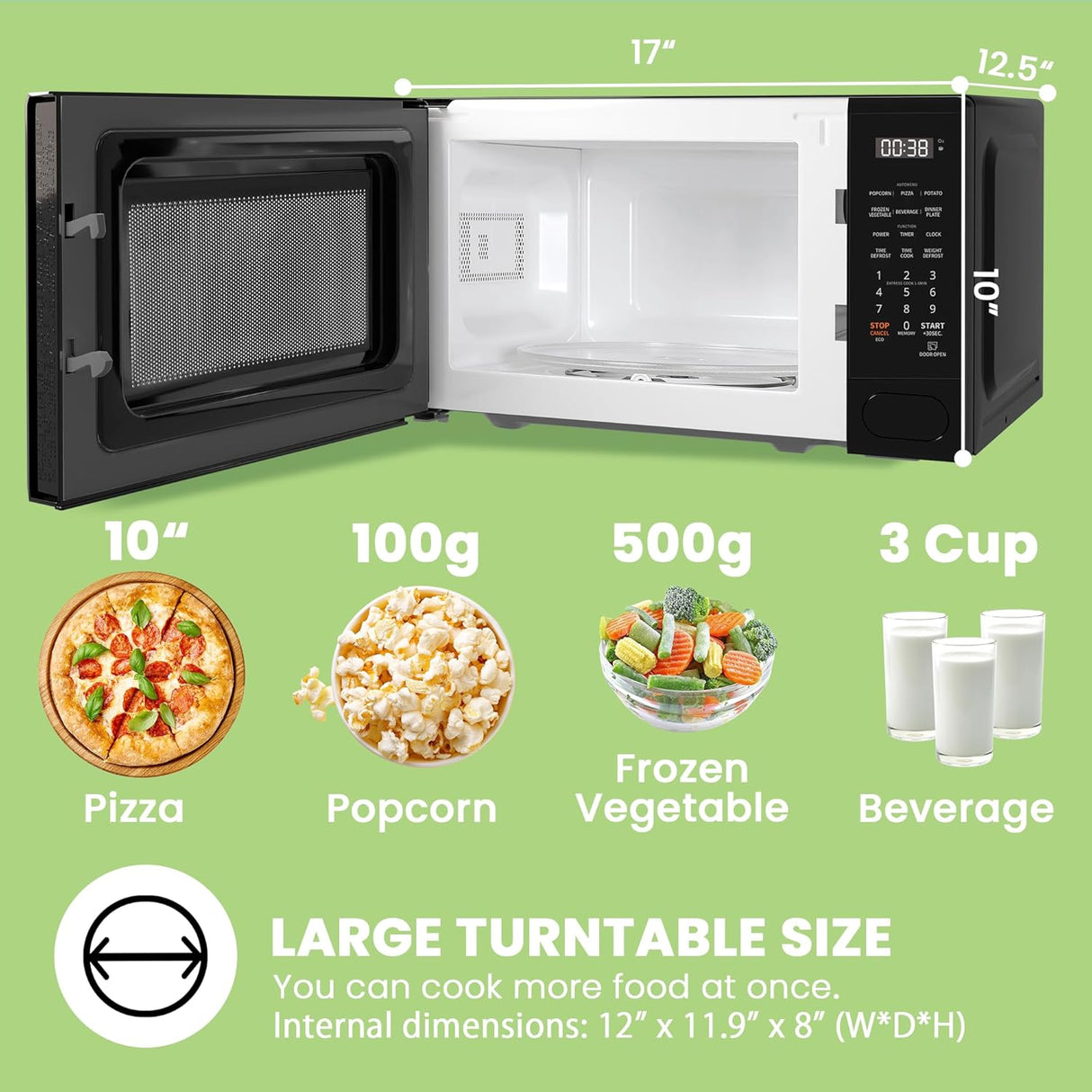 Horno Microondas COMFEE 0.7 cu.ft 700W, 11 Niveles, CMO-C20M1WB