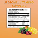 Suplementos Vitamina C liposomal con cápsulas de zinc 180 un