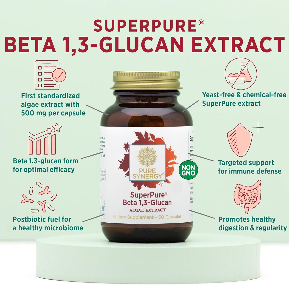Suplemento Pure Synergy SuperPure Beta| 60 cápsulas  Vegano