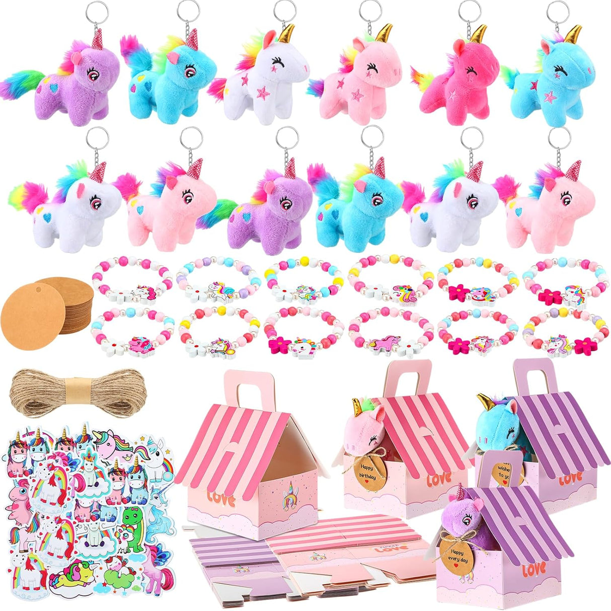 Favor de Fiesta Unicornio Remuuly 88 Pcs Mini Peluches y Regalos