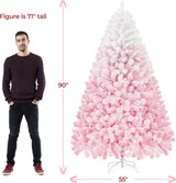 Árbol de Navidad Artificial Yaheetech 7.5ft Con Puntas Nevadas