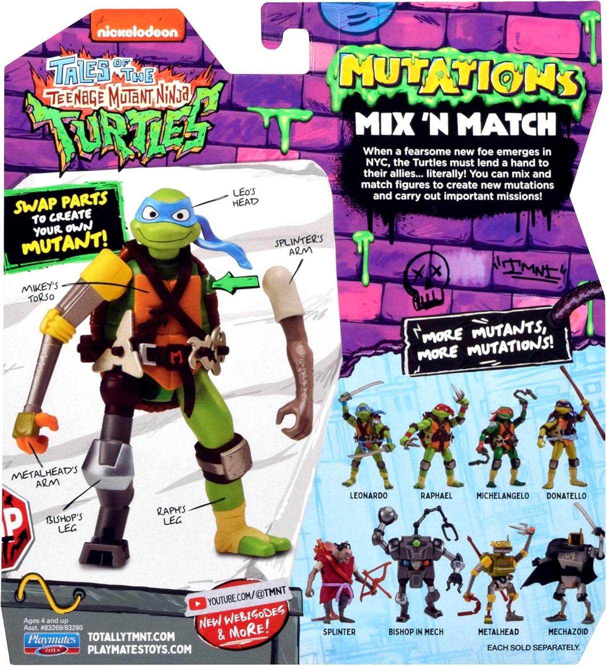 Figura de acción Leonardo 4.5 de Tortugas Ninja Mutantes