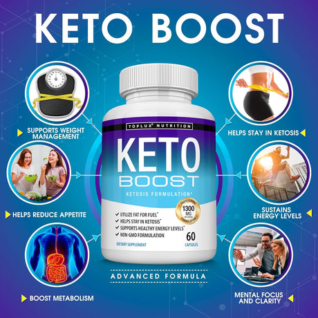 Suplemento Keto Boost - Píldoras para Cetosis, Energía y Enfoque
