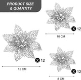 Flores Poinsettia Artificiales WILLBOND para Decoraciones Navideñas