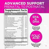 Suplemento Multivitamínico prenatal con ácido fólico y DHA