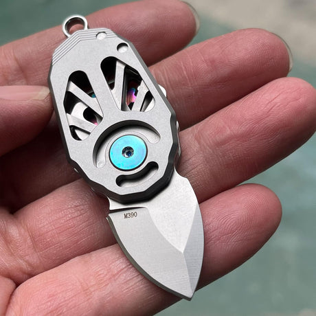 Cuchillo plegable de titanio EDC para viajes al aire libre
