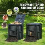Compostera VEVOR 80 Gal, BPA Libre, Puerta Inferior, Ligera