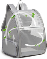 Mochila para transporte de gatos color gris