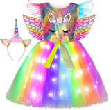 Disfraz de Unicornio para Niñas con Luces LED - Fiesta y Halloween