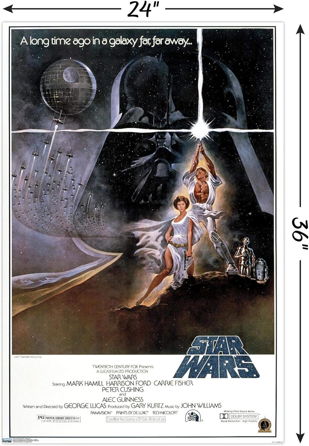 Póster de pared Star Wars: A New Hope-Original 24x36 pulgada