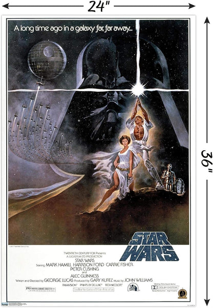 Póster de pared Star Wars: A New Hope-Original 24x36 pulgada