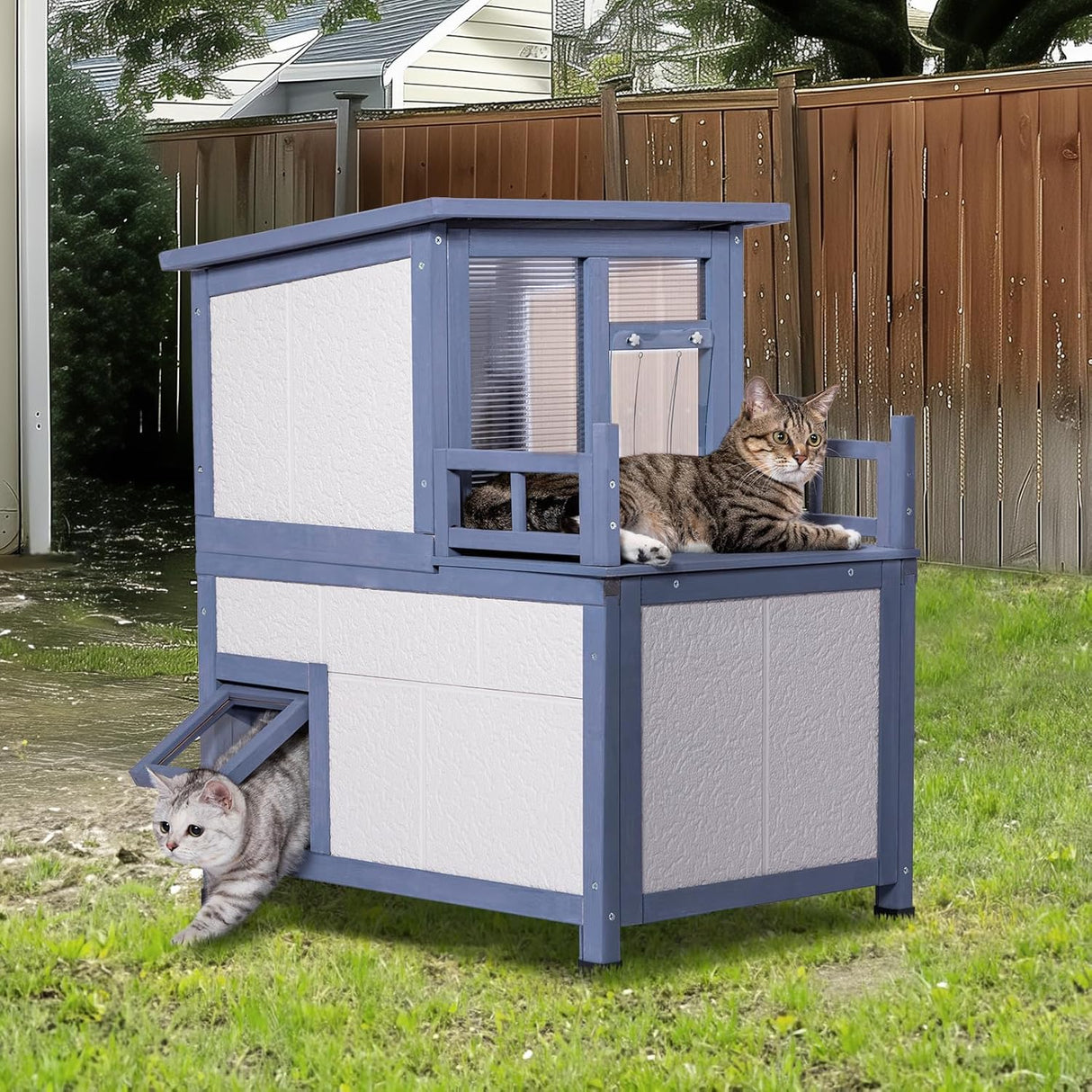 Casa de gato duradera para exteriores resistente Petsfit