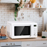 Microondas Retro COSTWAY 0.7 Cu.ft, 700W, 5 Potencias, LED