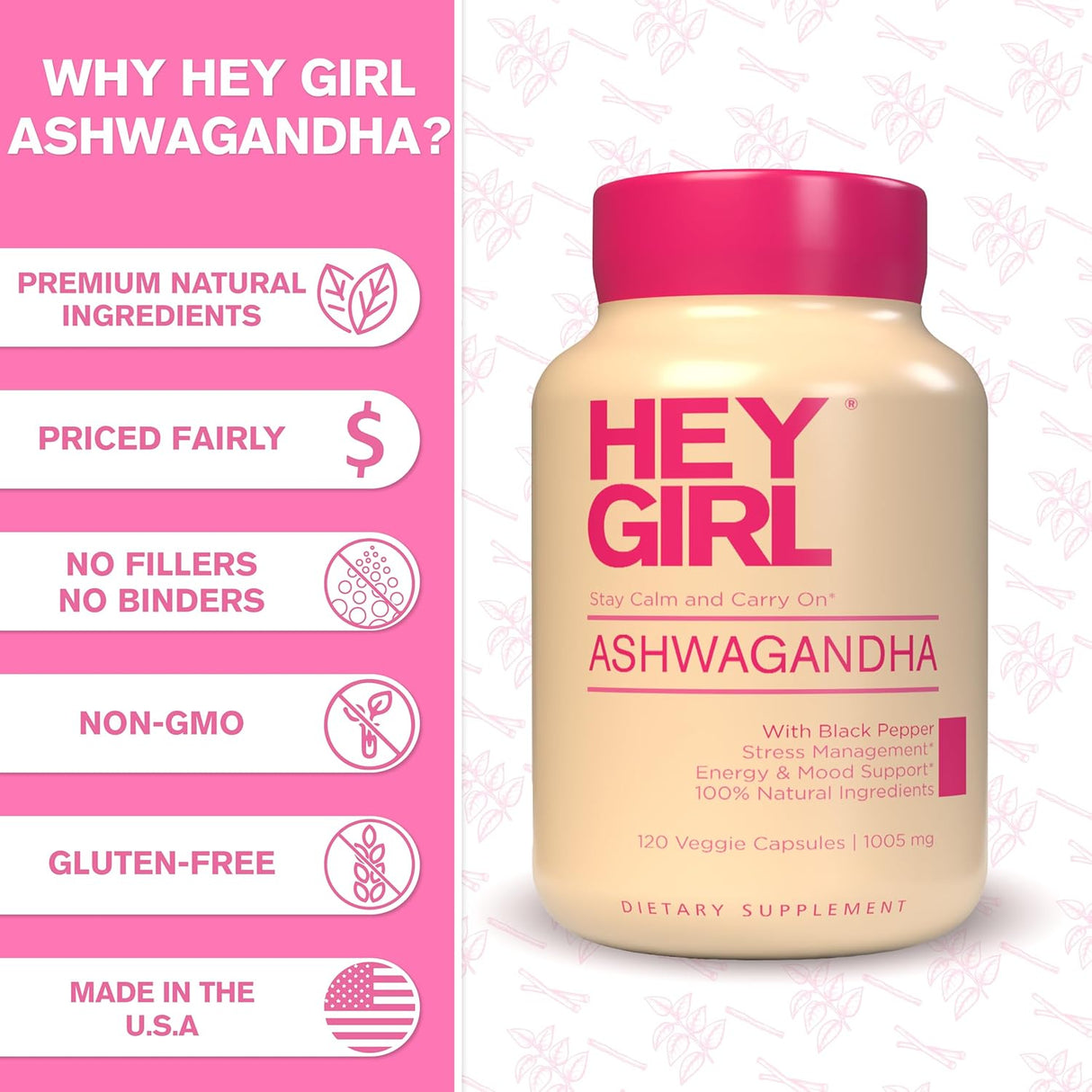 Cápsulas de Ashwagandha 1005mg - Apoyo Natural, 120 Píldoras