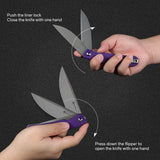 Cuchillo plegable de bolsillo para EDC con bloqueo de forro
