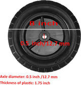 Ruedas de goma para carretilla, 8 x 1.75, 110 LBS, universal