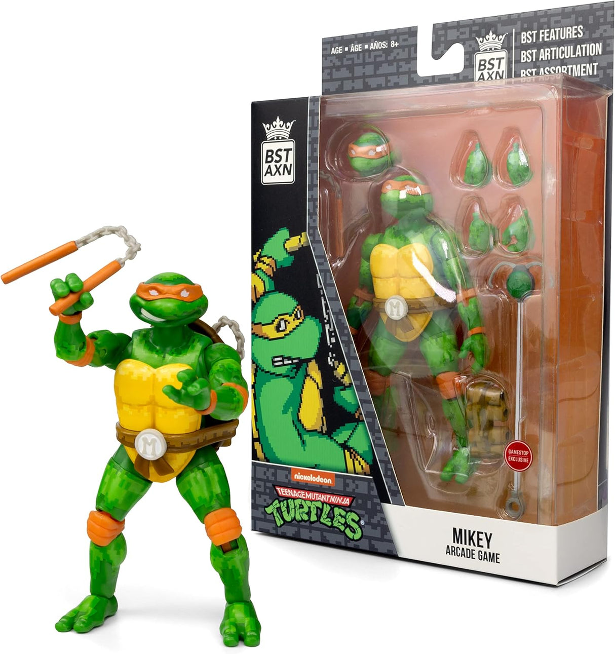 Figura de acción de Michelangelo de 5 pulgadas - Arcade Game