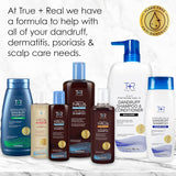 True+Real Champú terapéutico anticaspa de gel de alquitrán