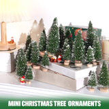 Árboles de Navidad Artificiales con Base de Madera para Decorar