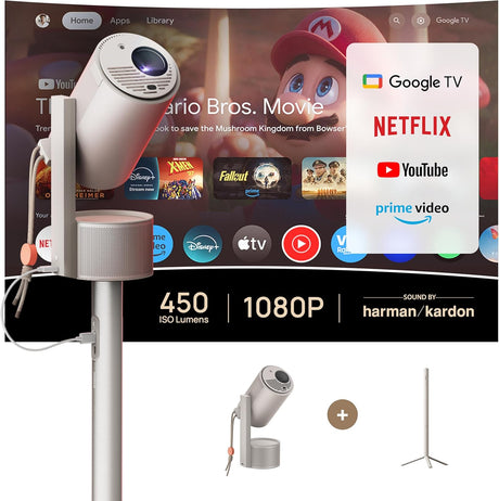 Proyector XGIMI MoGo 3 Pro, 450 lúmenes, Google TV, portátil