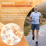 Vitamin D3 K2 Gummies 5000IU 10000IU Vegano 60u