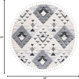 Alfombra Redonda Boho de Pila Alta 2 Pulgadas MTS688F