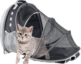 Mochila transportadora de burbujas expandible plegable negro