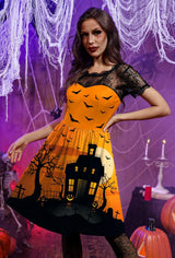 Disfraces Vestido de Halloween  mangas de encaje talla XXL