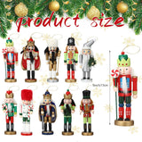 Adornos Navideños Syhood 10 Pcs Nutcrackers de Madera 5