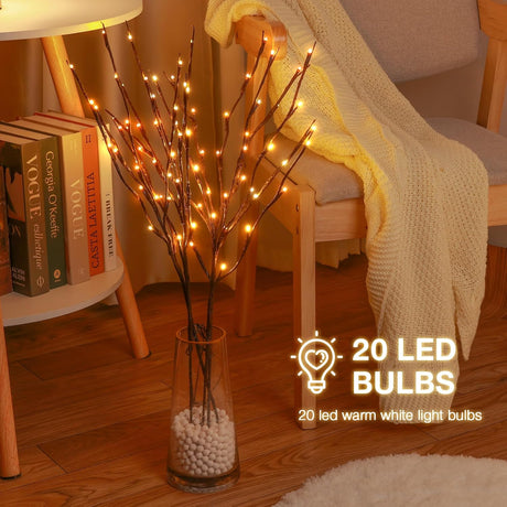 Árbol de Navidad Jcocylse 29.7 con 20 luces LED, 4 pcs