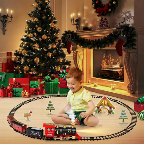 tren eléctrico con humo, luces y sonido