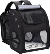 Mochila expandible para mascotas transportador de viaje