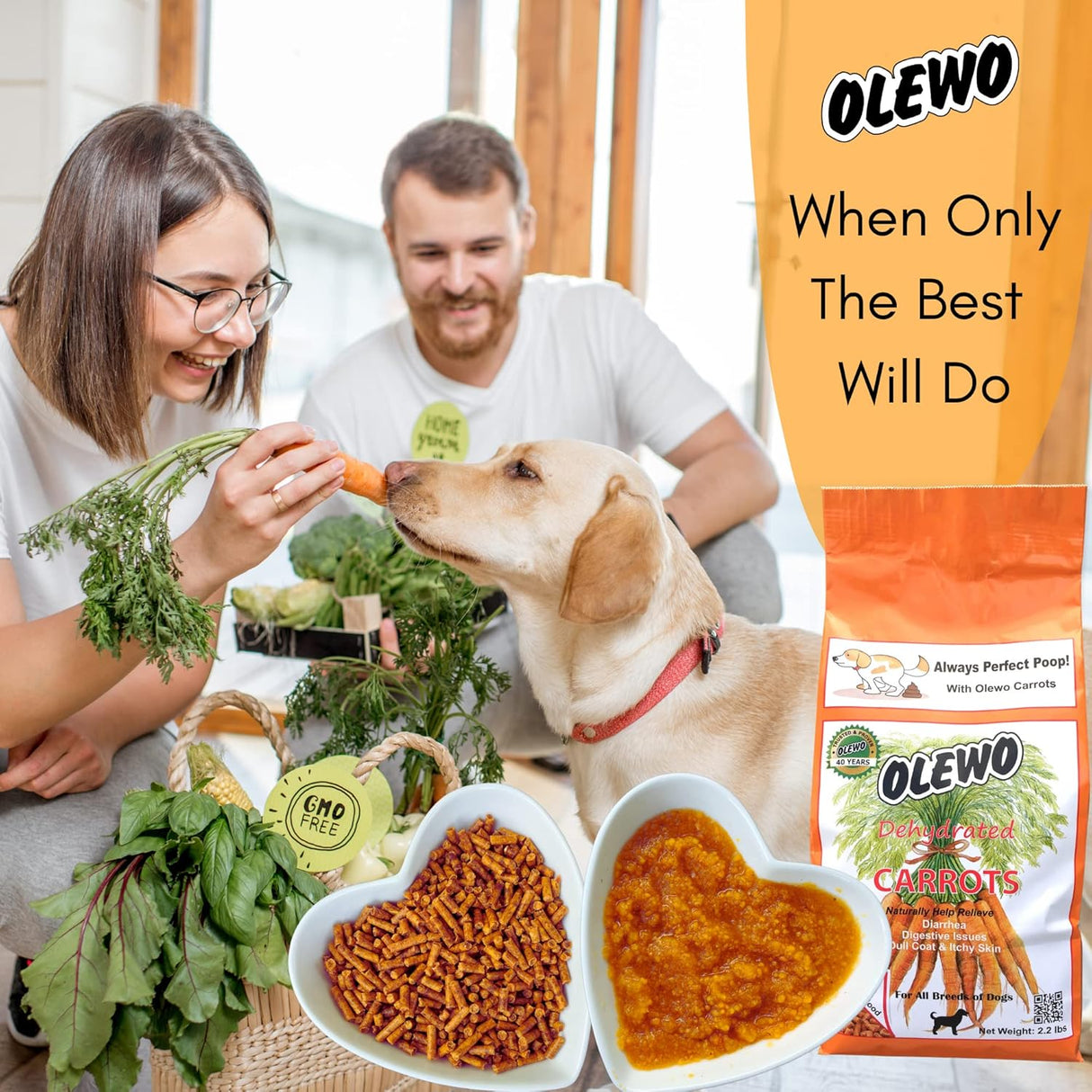 Vitaminas Deshidratado de zanahorias de perro
