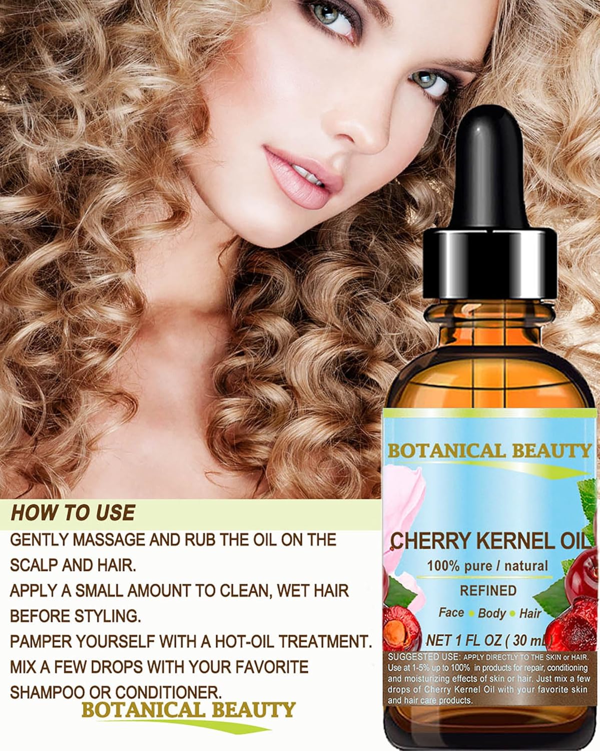 Aceite de Semilla de Cereza Italiana para Cara, Piel, Cuerpo y Más
