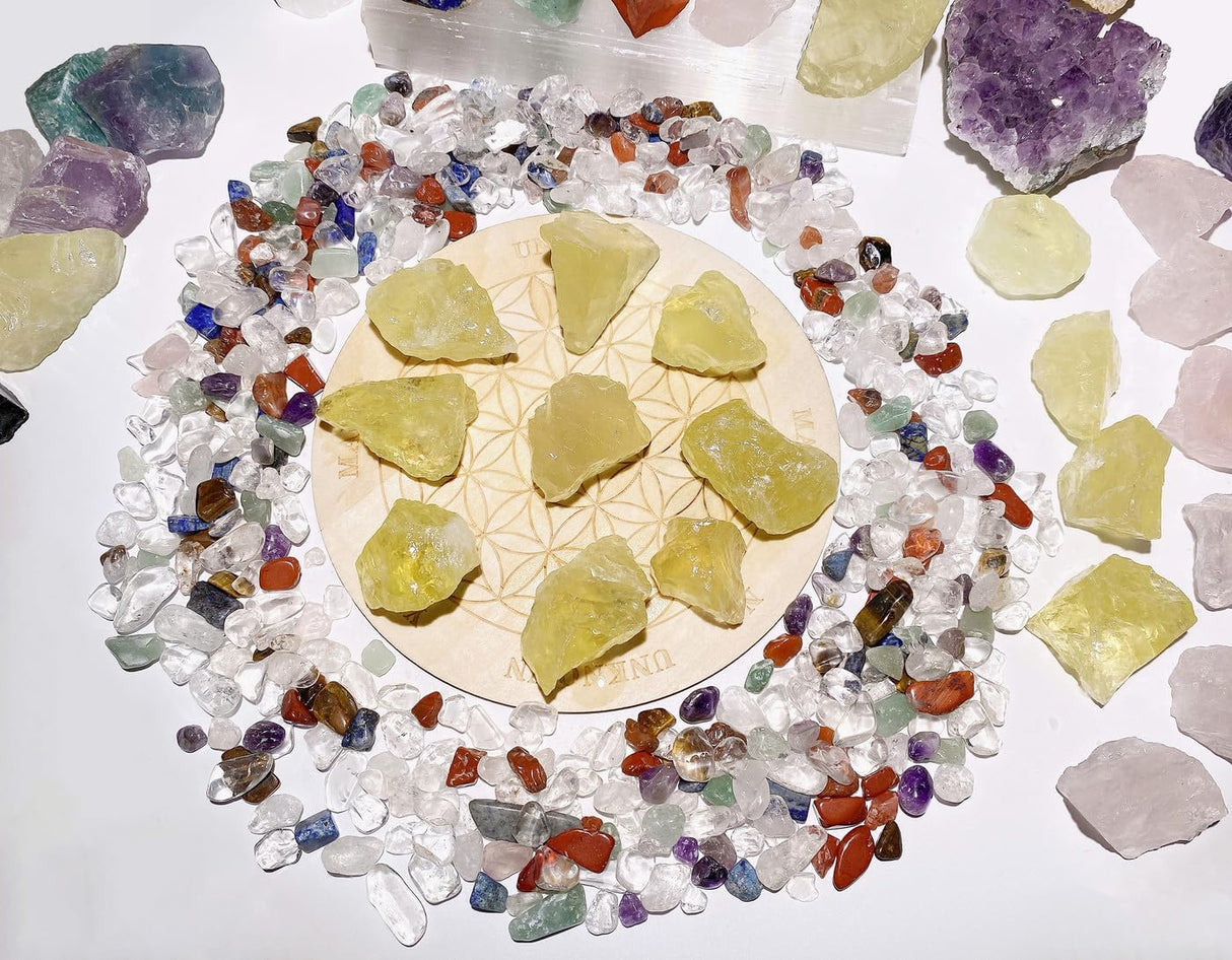 Cristales de Citrino Natural en Bruto - Rocas para Decoración