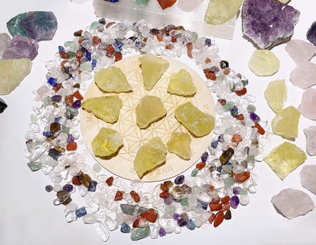 Cristales de Citrino Natural en Bruto - Rocas para Decoración