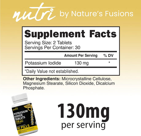 Suplemento comprimidos de yoduro de potasio 130 mg  120 und