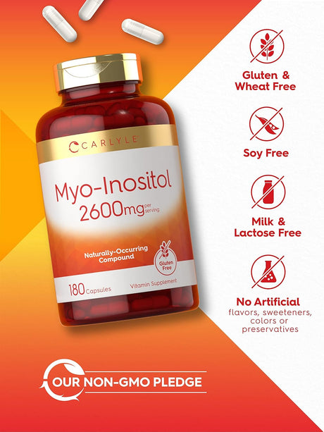 Suplementos Mio-inositol 2600 mg  180 und Sin OMG sin gluten
