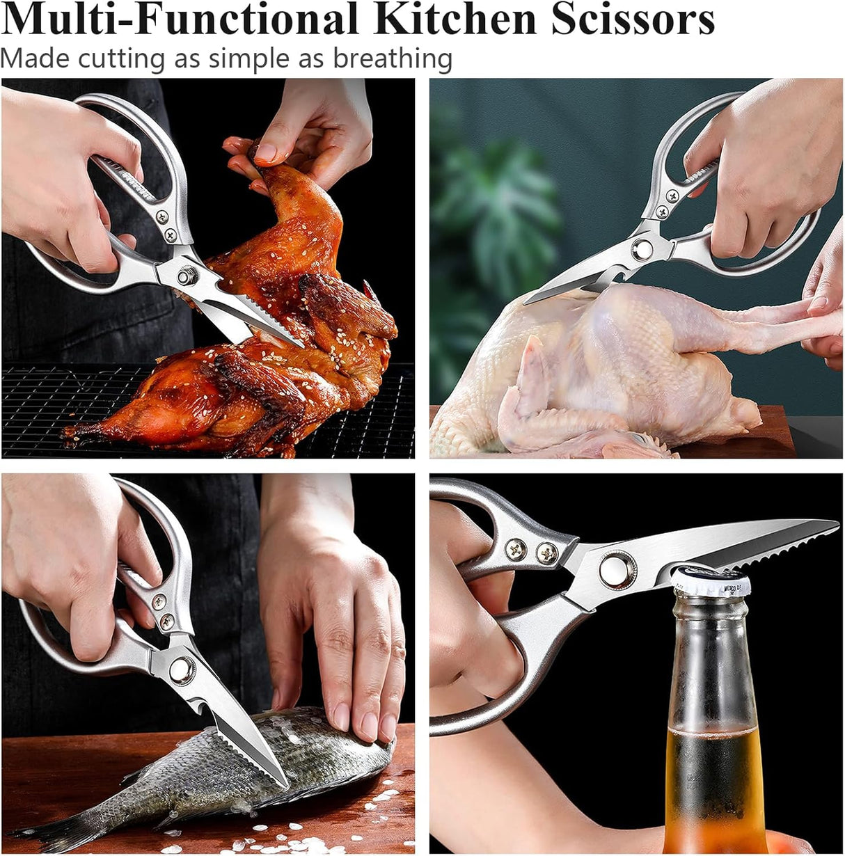 Set de accesorios de parrilla 35 pcs, herramientas de acero