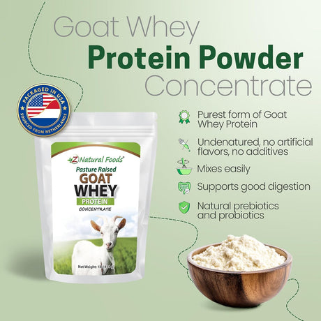 Proteína de suero de cabra Z Natural Foods 1 lb