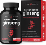 Suplemento Panax Ginseng rojo coreano 120 cápsulas veganas