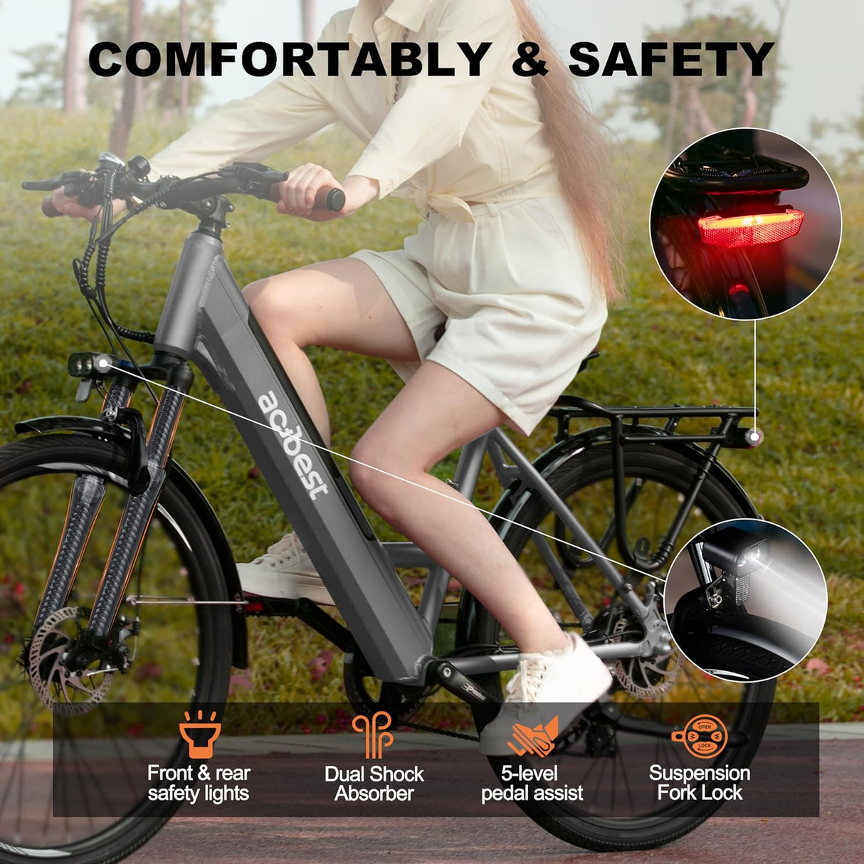 Bicicleta Eléctrica Cityrun 468Wh, Motor 750W, 50 Millas