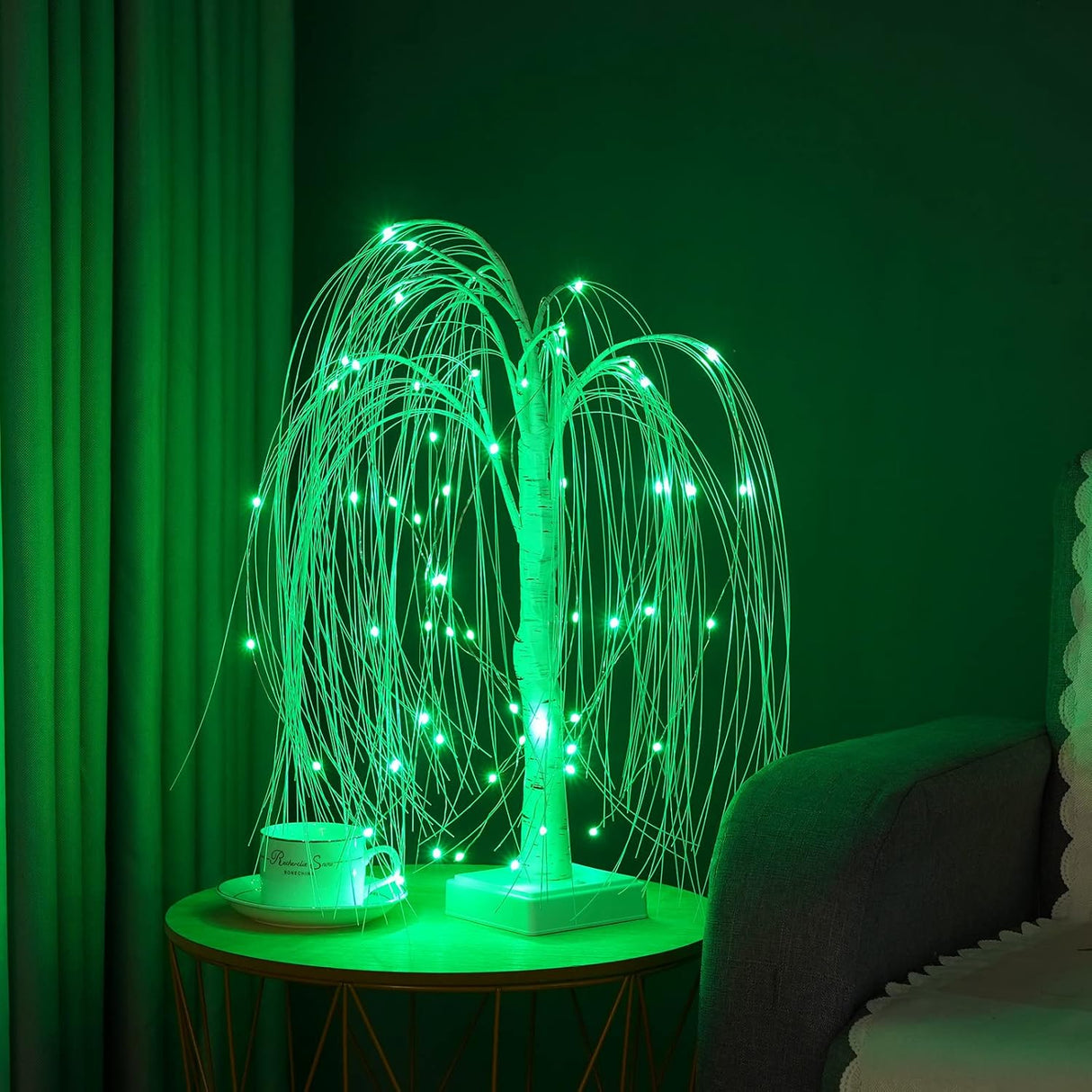 Árbol de Luz LED 2 pies, 60 LED RGB, con Control Remoto