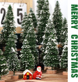 Árboles de Navidad Artificiales con Base de Madera para Decorar