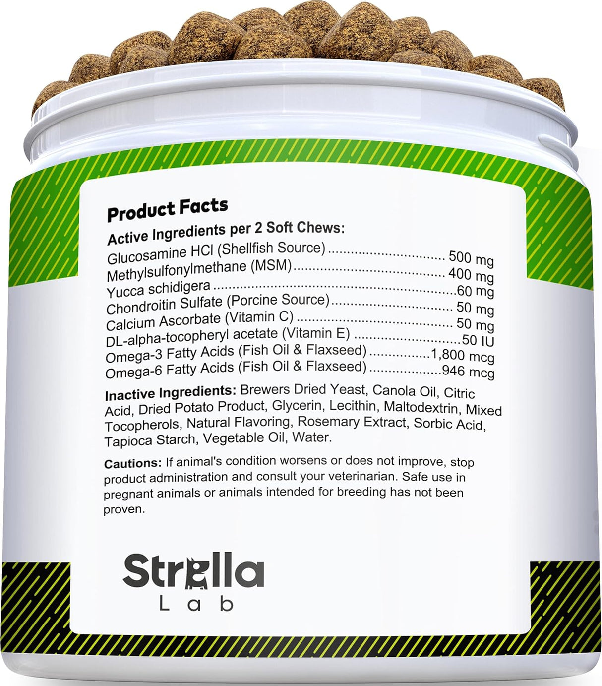 Suplemento de Glucosamina para Perros - 120 Chews - USA