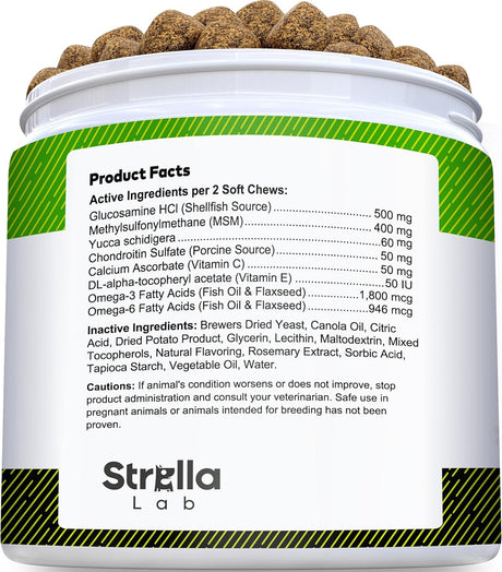 Suplemento de Glucosamina para Perros - 120 Chews - USA